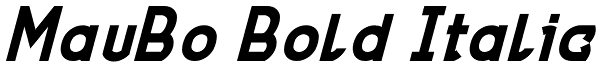 MauBo Bold Italic Font