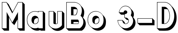 MauBo 3-D Font