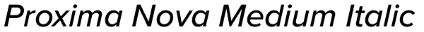 Proxima Nova Medium Italic Font