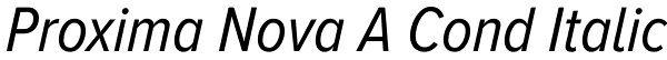 Proxima Nova A Cond Italic Font