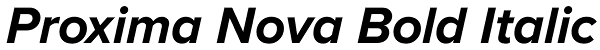 Proxima Nova Bold Italic Font