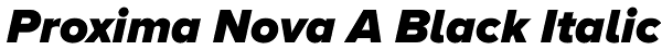 Proxima Nova A Black Italic Font