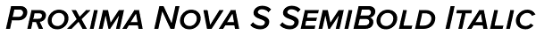 Proxima Nova S SemiBold Italic Font