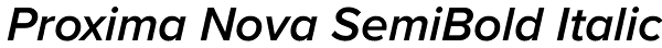 Proxima Nova SemiBold Italic Font