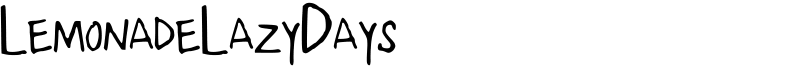 LemonadeLazyDays Font