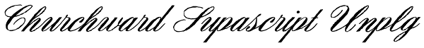 Churchward Supascript Unplg Font