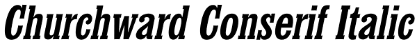 Churchward Conserif Italic Font