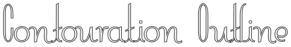 Contouration Outline Font