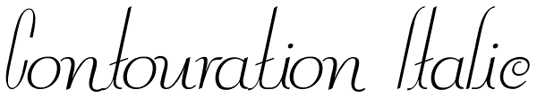 Contouration Italic Font