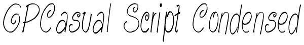 GPCasual Script Condensed Font