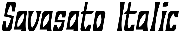 Savasato Italic Font