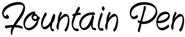 Fountain Pen Font