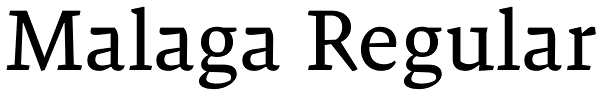 Malaga Regular Font