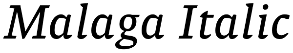 Malaga Italic Font