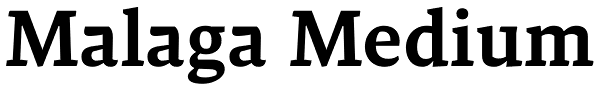 Malaga Medium Font