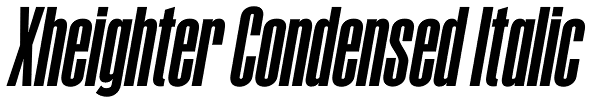 Xheighter Condensed Italic Font