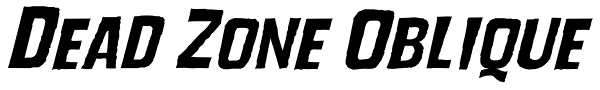 Dead Zone Oblique Font