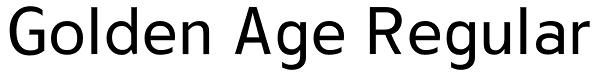 Golden Age Regular Font