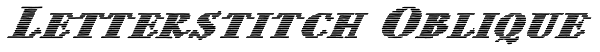 Letterstitch Oblique Font