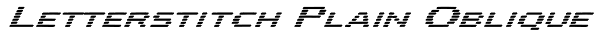 Letterstitch Plain Oblique Font
