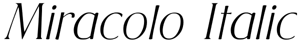 Miracolo Italic Font