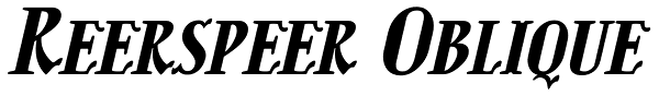 Reerspeer Oblique Font