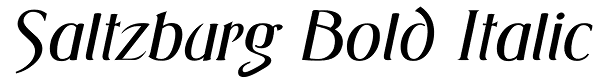 Saltzburg Bold Italic Font