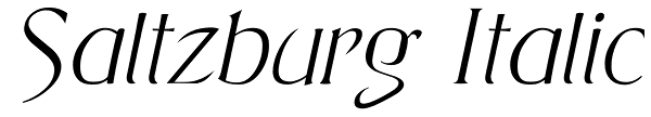 Saltzburg Italic Font