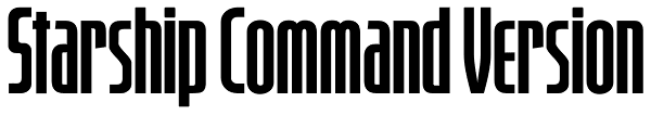 Starship Command Version Font