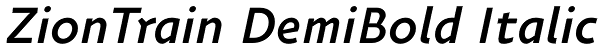 ZionTrain DemiBold Italic Font