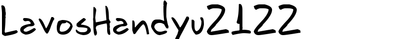 LavosHandyu2122 Font