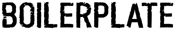 Boilerplate Font