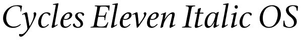 Cycles Eleven Italic OS Font