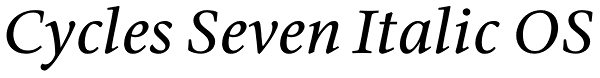 Cycles Seven Italic OS Font