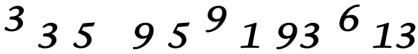 Cycles Nine Italic Fracs Font