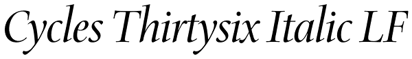 Cycles Thirtysix Italic LF Font