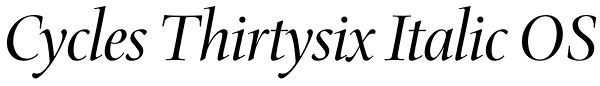 Cycles Thirtysix Italic OS Font