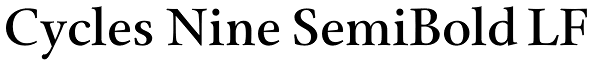 Cycles Nine SemiBold LF Font