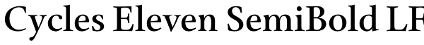 Cycles Eleven SemiBold LF Font