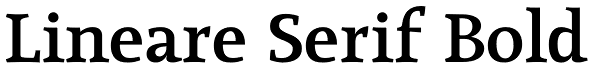 Lineare Serif Bold Font