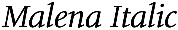 Malena Italic Font