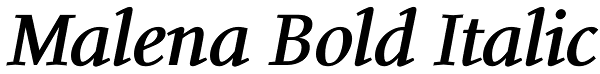 Malena Bold Italic Font