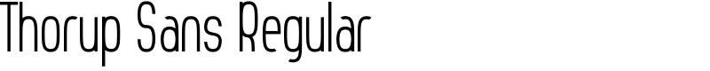 Thorup Sans Regular Font