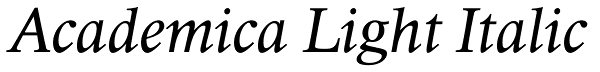 Academica Light Italic Font