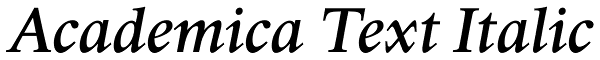 Academica Text Italic Font