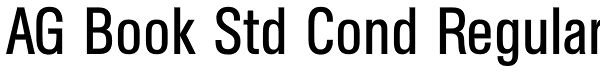 AG Book Std Cond Regular Font