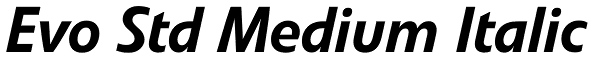 Evo Std Medium Italic Font