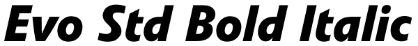 Evo Std Bold Italic Font