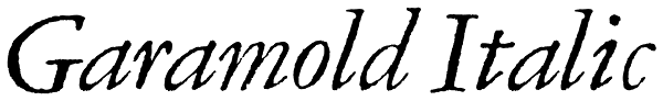 Garamold Italic Font