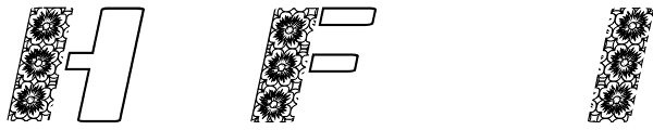 Half Flower 2 Italic Font